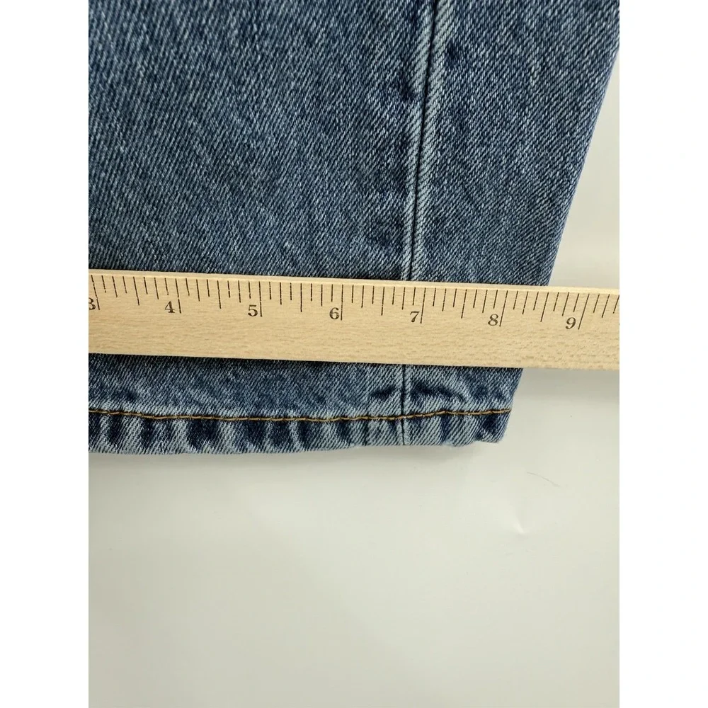Levis 505 Jeans Mens 38x29 Blue Straight‎ Leg Medium Wash Distressed Denim Pants